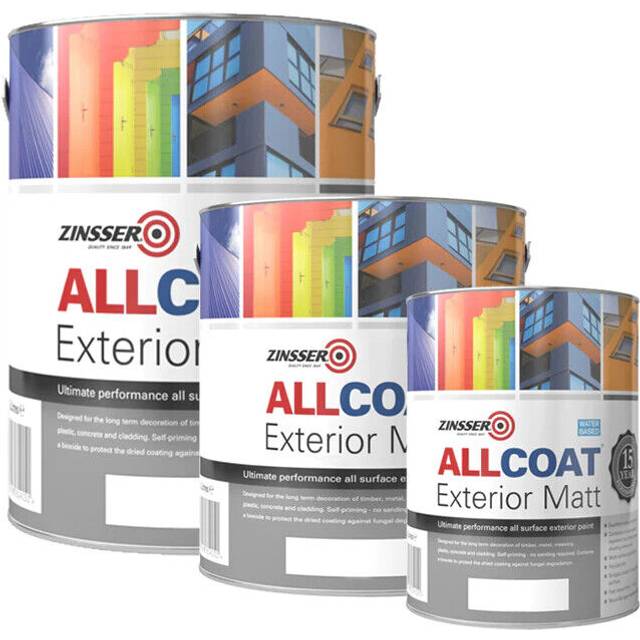 Zinsser Allcoat Exterior Water Based Matt Black 1L