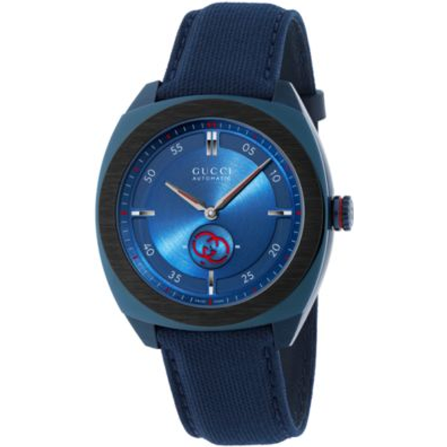 GUCCI Interlocking G Automatic 41MM Blue PVD Men's Watch YA142331 - 41 mm