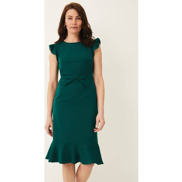 Phase Eight Women's Stella Bow Detail Dress - Forest Green - 10