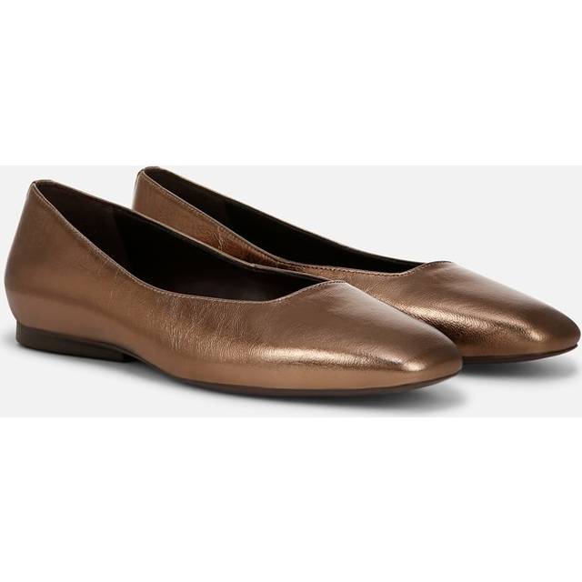 Naturalizer Chelsea Ballet Flat Shoes, Old Gold Leather, 8.5M Slip-On Fit