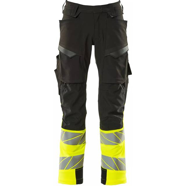 Mascot Accelerate Safe Trousers with Kneepad Pocketsblack/Hi-Vis Yellow (L32W48.