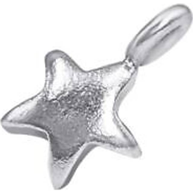 Hill tribe silver puffed star charm celestial pendant findings - 81stgeneration