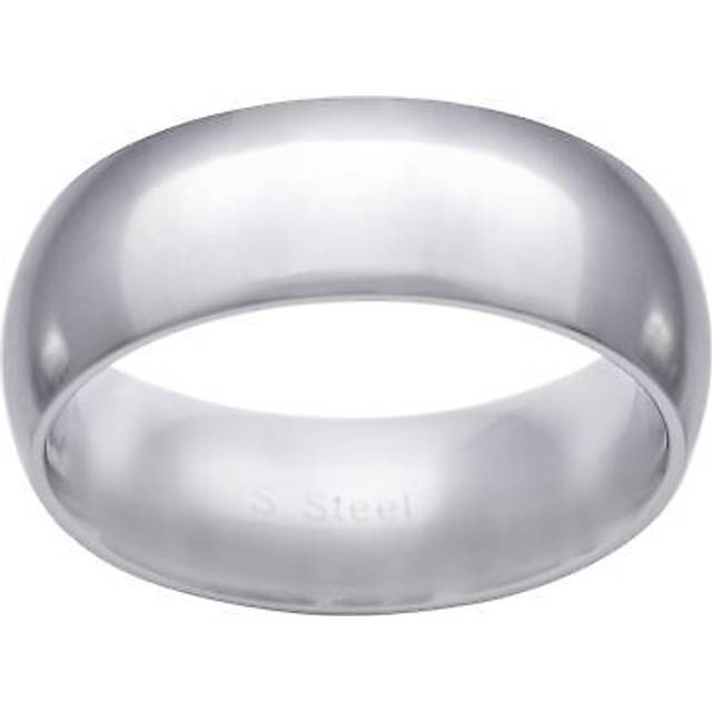 81stgeneration stainless steel 8 mm plain engagement wedding ring