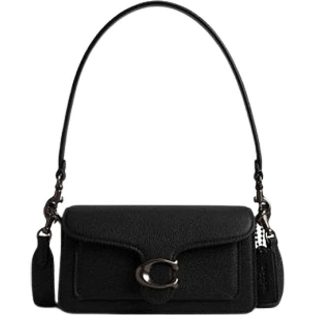 COACH Tabby 20 Black Leather Shoulder Bag Size: One Size, Colour: Blac