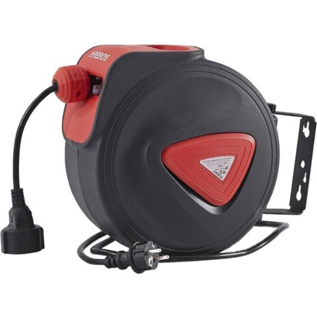 Arebos cable reel automatic cable rewinder wall mount extension cable 20m