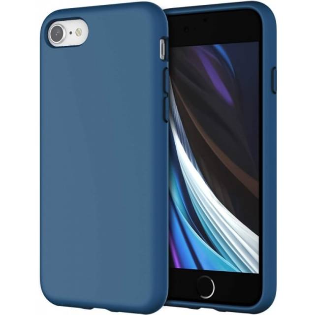 Gummibelagt Stöttåligt Skal iPhone 7 / 8 / SE2 / SE3 - Blå