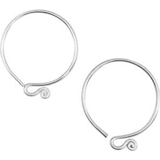 Hill tribe silver hoop earrings earwires round wires findings - 81stgeneration