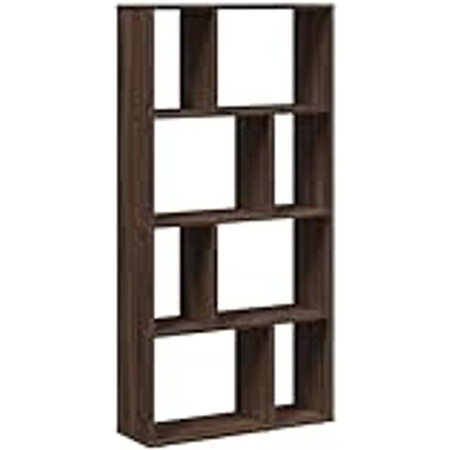 vidaXL Bookcase Brown Oak 60x20x120 cm Engineered Wood