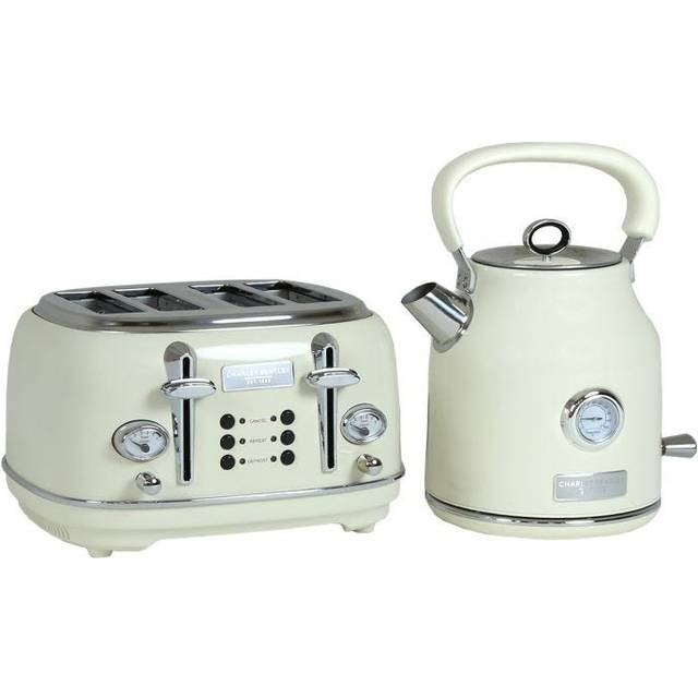 Kettle & Toaster Set Cream & Chrome (1.7L)