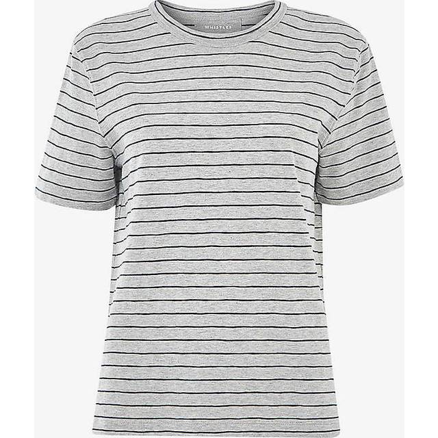 Whistles Emily Ultimate Stripe Top, Grey/Multi