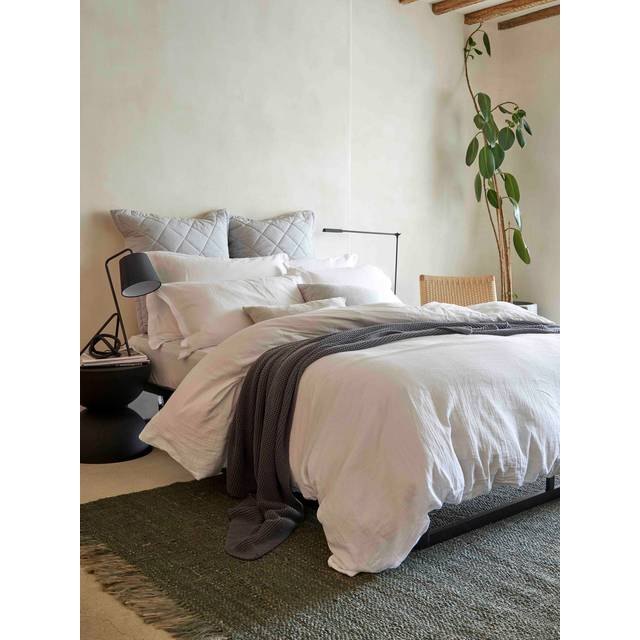 'Organic Retreat' Luxury 100% Organic Cotton Duvet Cover Sets - White - King