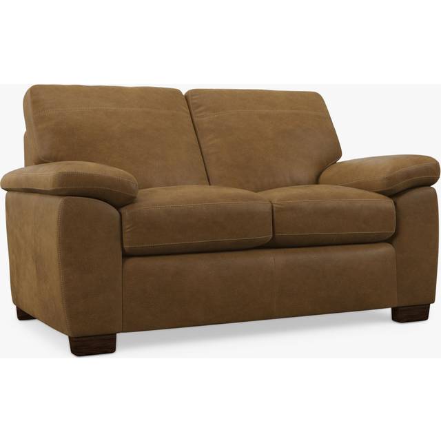 John Lewis Camden Small 2 Seater Leather Sofa, Dark Leg