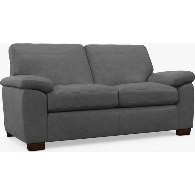 John Lewis Camden Medium 2 Seater Leather Sofa, Dark Leg