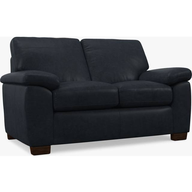 John Lewis Camden Small 2 Seater Leather Sofa, Dark Leg