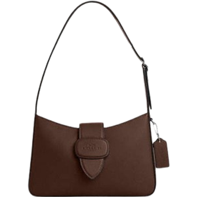 Coach Womens Eliza Shoulder Bag with Leather Covered Closure - Brown - One Size