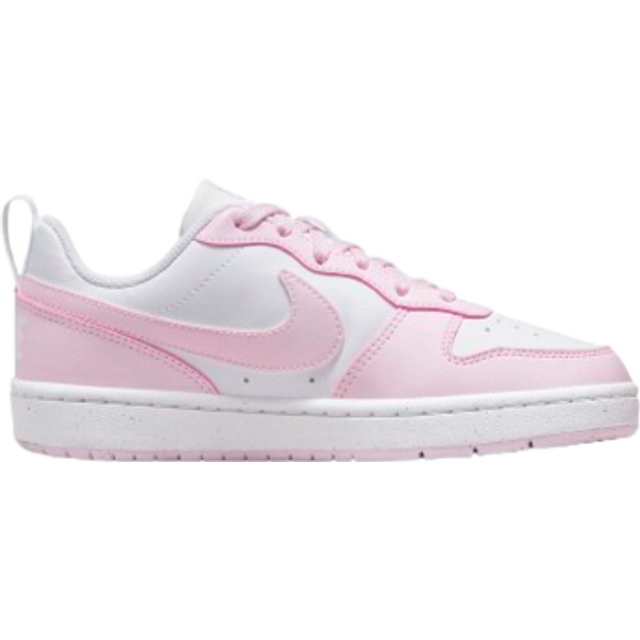 Nike Court Borough Low Recraft (GS) Sneaker för barn, White/Pink Foam, 38.5