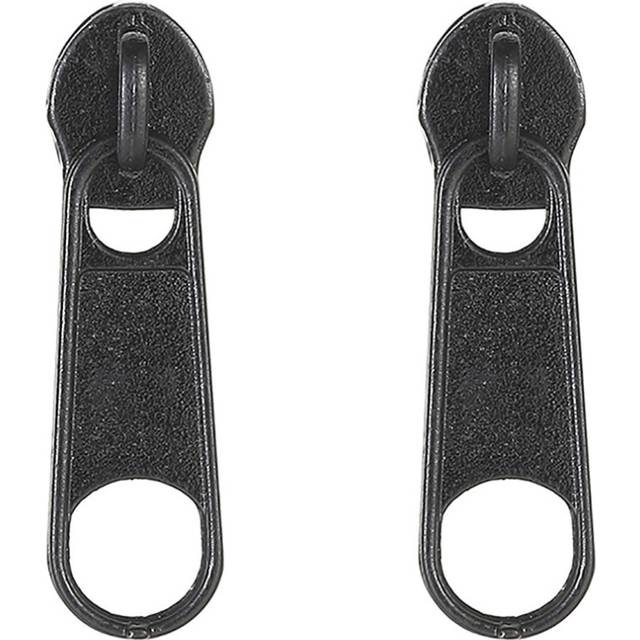 (Black) Trending Zipper Colorful Earrings For Women Geometric Alloy Plated Fashion Jewelry