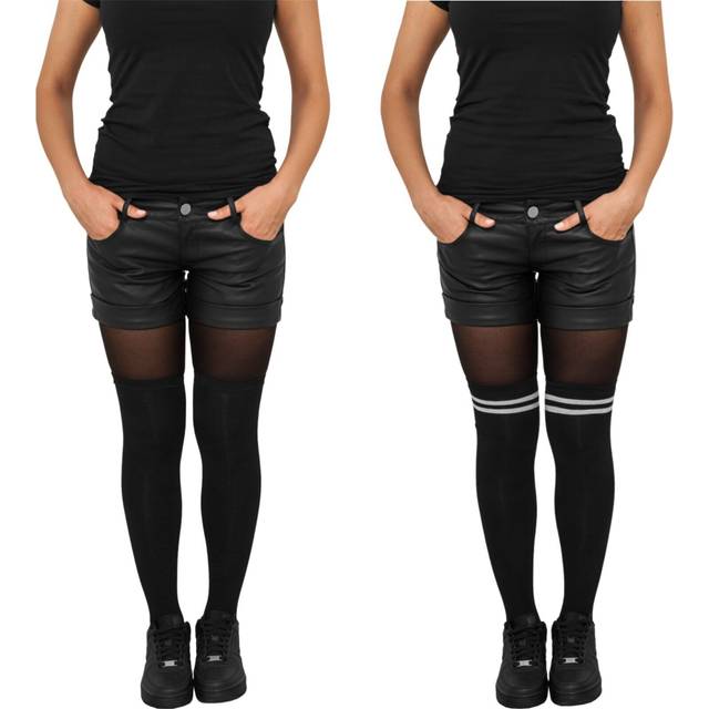 Women's socks Urban Classics ladies overknee (2pcs) - Noir