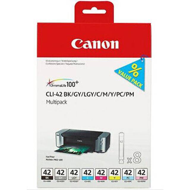 Cli-42 8 pack genuine canon 42 ink cartridges canon pixma pro 100 / 100s lot