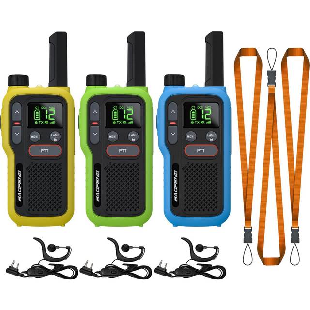 GT-18 Walkie Talkie PMR446 License Free Radio for Kids Adults, Long Range Rechargeable Walky Talky 1500mAh Battery, Dual-PTT, 16 Channels, Scan,