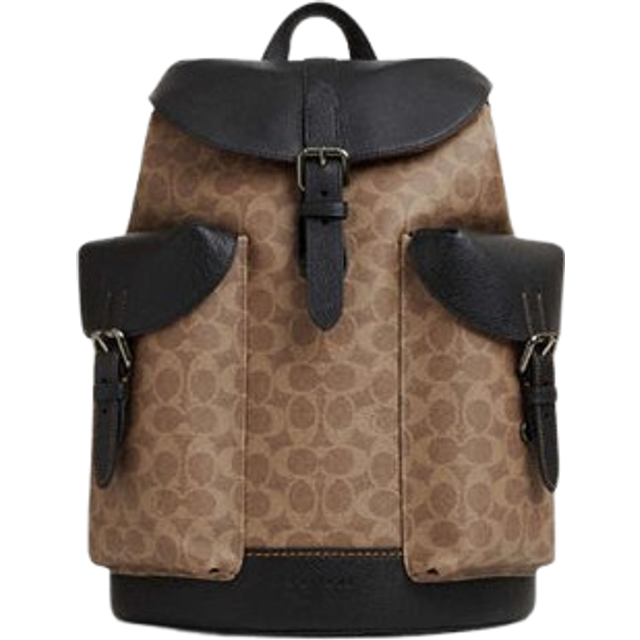 Coach Mens Warner Backpack in Signature - Multicolour - One Size