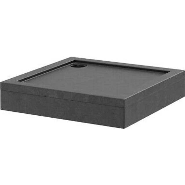Wholesale Domestic Pearlstone Slate Square Shower Tray and Plinth | Slate Grey | Plastic/Stone Resin | 700mm x 700mm x 40mm
