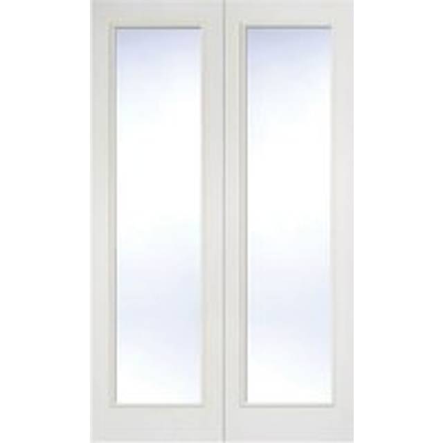 LPD Pattern 20 Glazed Internal Door Pairs 1981 x 1168mm Primed White
