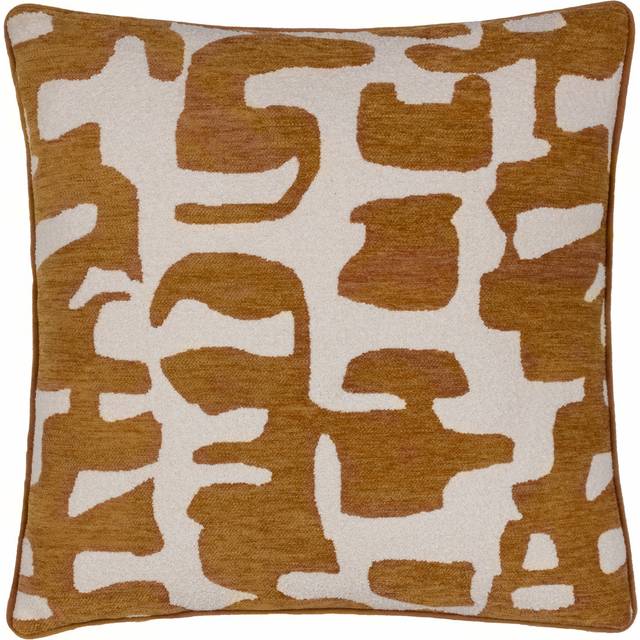 Caval Cushion Cover Abstract Square Throw Cushion Cover - Orange (50cm H X 50cm W X 1cm D)