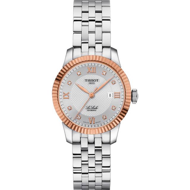 TISSOT T-Gold Le Locle Automatic 29MM 18k Rose Gold Women's Watch T932.207.41.036.00 / T9322074103600 - Silver - 29 mm