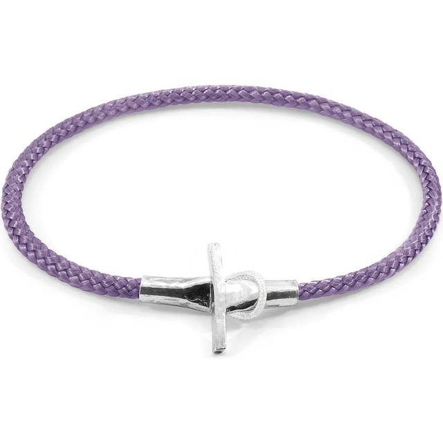 Lilac Purple Cambridge Silver and Rope Bracelet
