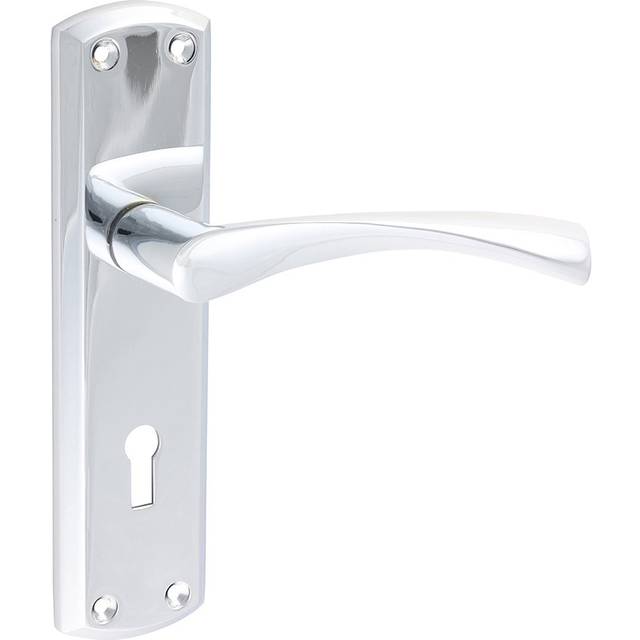 Timco - Zeta Lock Handles - Polished Chrome (size 175 X 45 - 2 Pieces)
