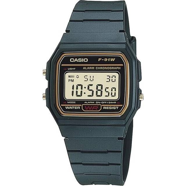 Casio f-91wg-9qjh classic digital watch minimal design unisex gold black led