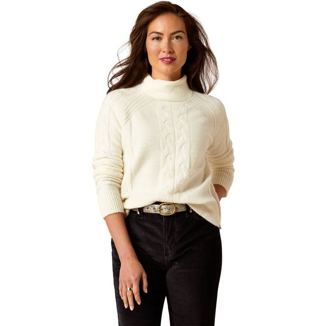 Women's Novato Sweater Long Sleeve in Vanilla Ice, Size X-Small, by Ariat