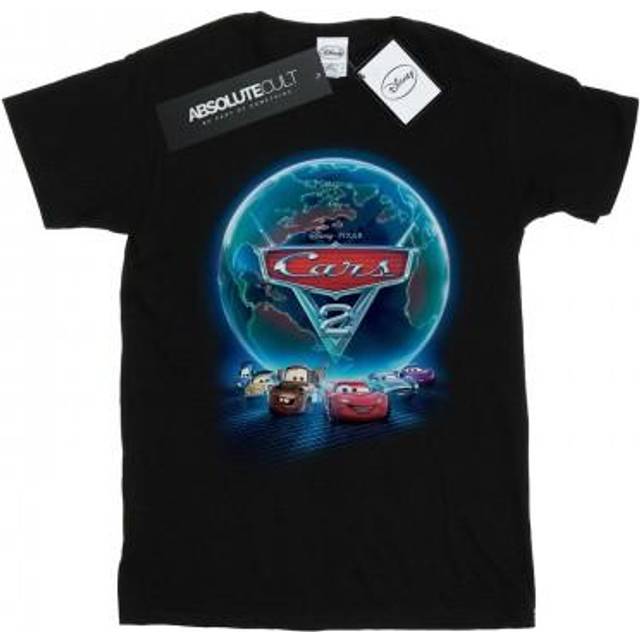 (5-6 Years, Black) Disney Boys Cars Globe Movie Poster T-Shirt
