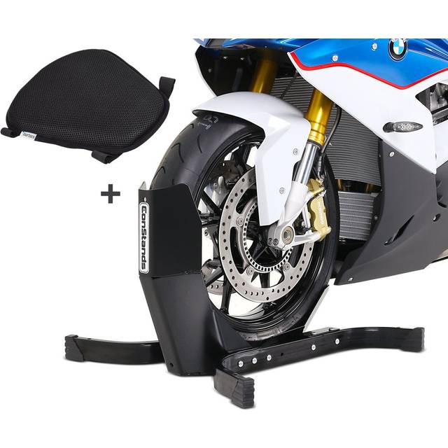 Set SM1 Motorradwippe Easy Plus und Sitzkissen M passend für Kawasaki Ninja 1000 SX ConStands - schwarz-schwarz