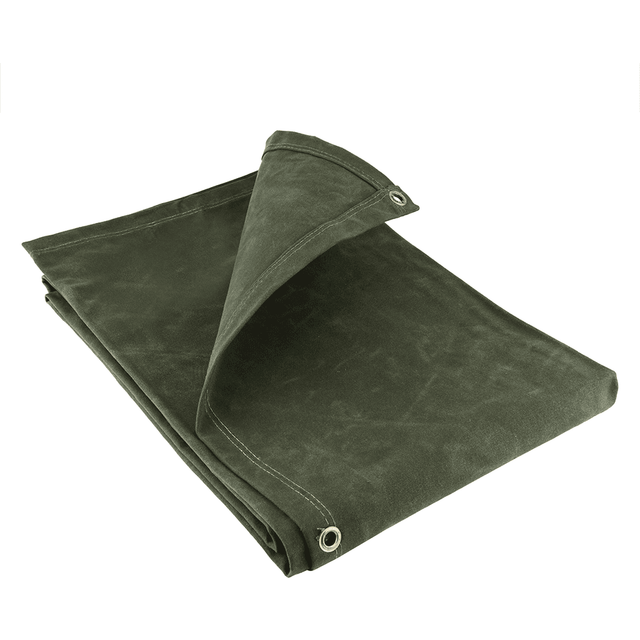 GroundMaster Heavy-Duty Canvas Tarpaulins Size: 1.2m x 2.4m (4ft x 8ft