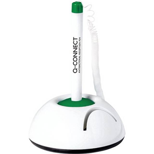 Q-Connect Antibacterial Reception Pen w/Paper Holder Plus x3 Ink Blue