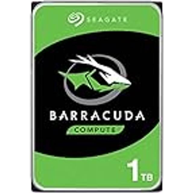 Seagate BarraCuda 1TB, Intern Hårddisk, 3.5", SATA, 6GB/s, 7200 RPM, 64MB cache, för stationär dator, FFP (ST1000DMZ14)
