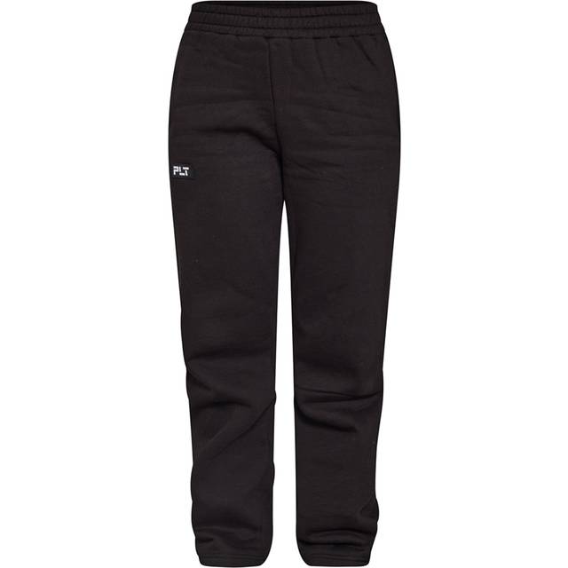 PRETTYLITTLETHING Logo Black Badge Detail Straight Joggers, Black