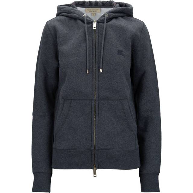 Burberry Logo Embroidery Cotton Zipper Jacket Coat Male Grey 40155591 - XS
