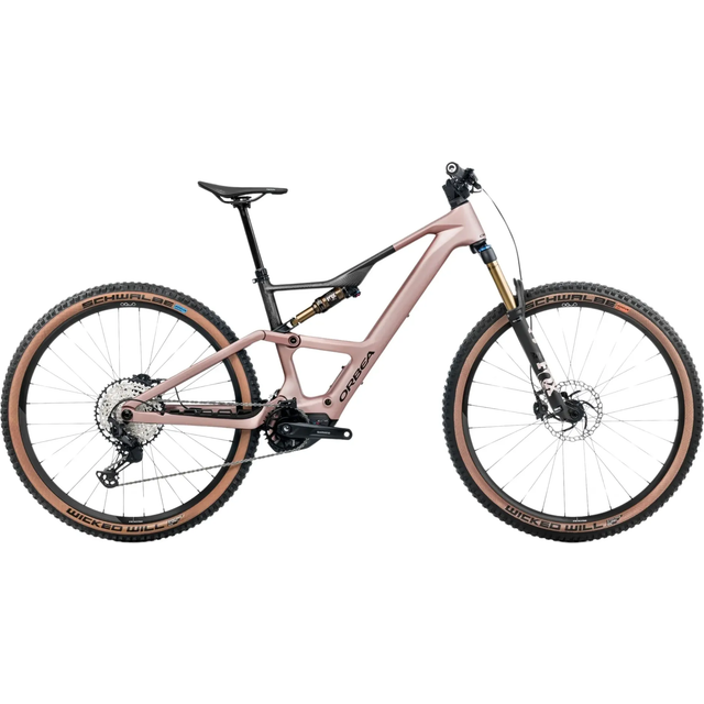 Orbea Rise SL M10 420W | Elcykel MTB Heldämpad 140/140 | 85Nm | Extra lätt | Desert Rose / Carbon Raw