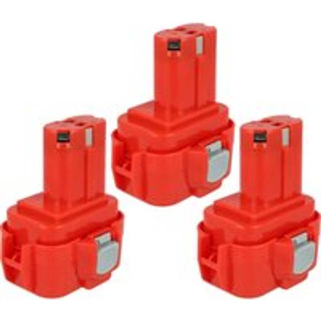 3x Battery Replacement for Makita 9100A, 9101A, 9102A, 9100, 9101, 9102 for Power Tools (3300 mAh, NiMH, 9.6 v) - Extensilo