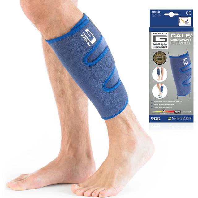 Calf Shin Support for Pain Relief from Calf Injury, Shin Splints Treatment, Sprains, Running, Sports, Recovery - Adjustable Calf Compression Sleeve