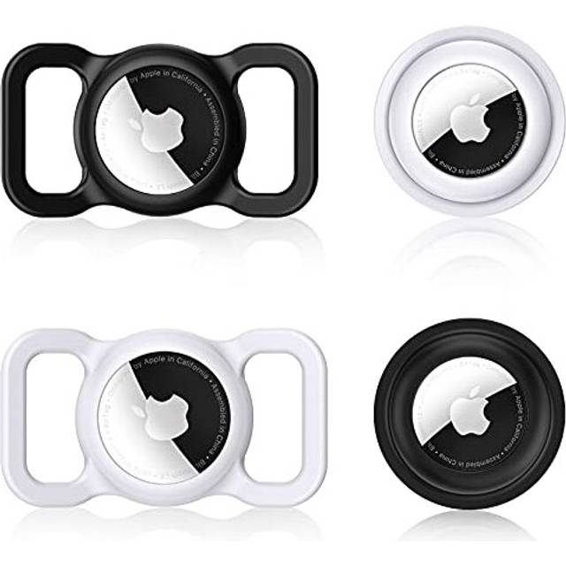 Dog Tag AirTag Case for Apple Air Tag Holder Pets Dog Collar Cat Loop Protective Silicone Airtags Cover Non-marking Stickers Stick-on Air Tags