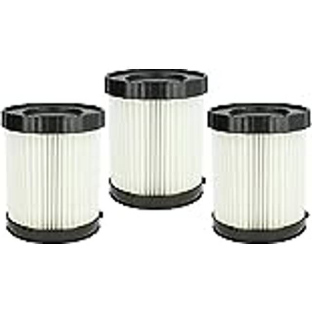 Vhbw - Set 3x Replacement Filters compatible with Bosch gas 18V-10 l Wet and Dry Vacuum Cleaner - Cartridge Filter, paper / plastic, White