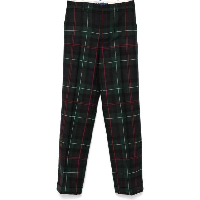 Polo Ralph Lauren - tartan-checked trousers - women - Wool - 4 - Black