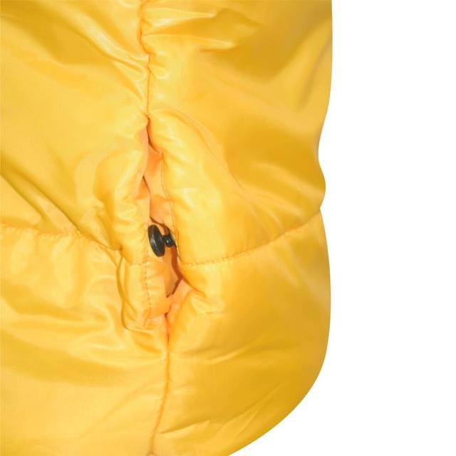 (13 Years) Kids Girls Boys Contrast Panel Gilet Mustard Sleeveless Hooded Bodywarmer Jacket