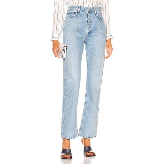 AGOLDE Lana Straight in Riptide - Denim-Light. Size 31 (also in 24, 25, 26, 27, 28, 29, 30, 32, 33, 34). (31)