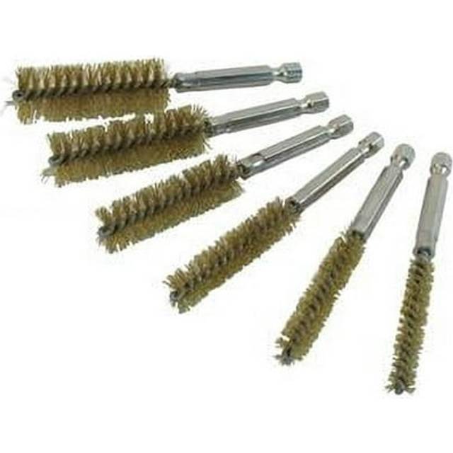 IPA Twisted Wire Bore Brush 6pc Set With Hexagonal Rod- Brass
