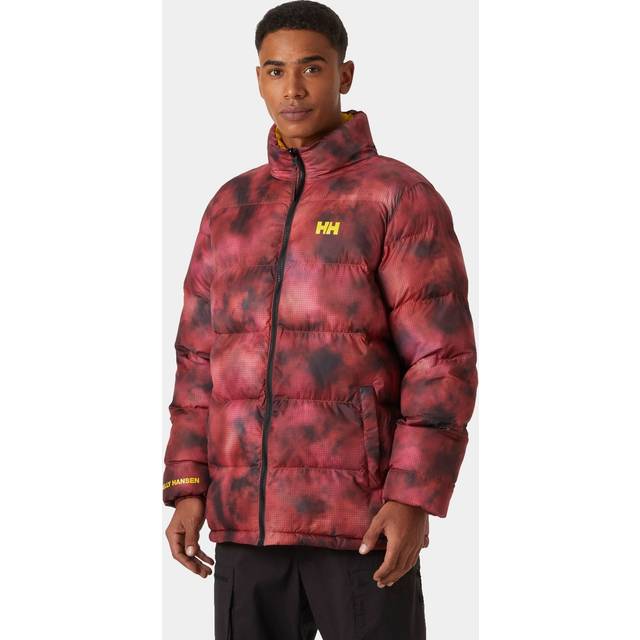 Helly Hansen YU 23 Reversible Puffer - Syntetjacka - Herr Dark Magenta YU Spray AOP M